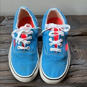 Vans Blue and White Canvas Sneakers